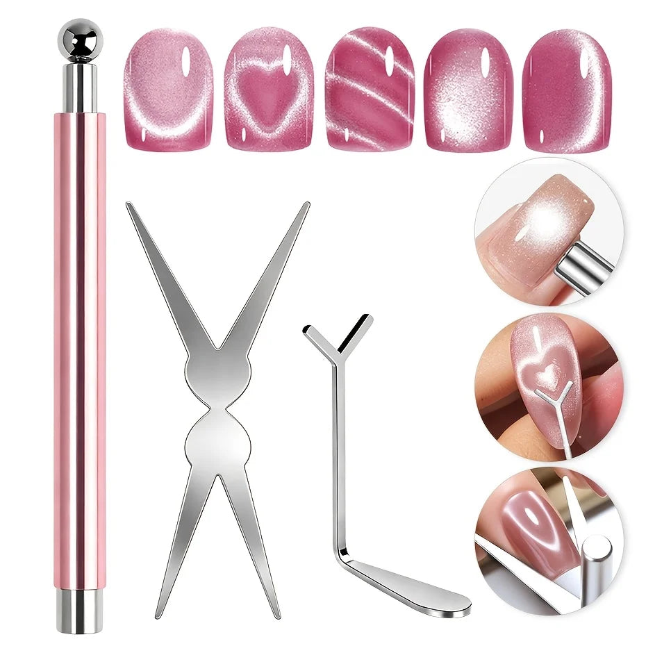Professional Cat Eye Nail Art Magnet Set