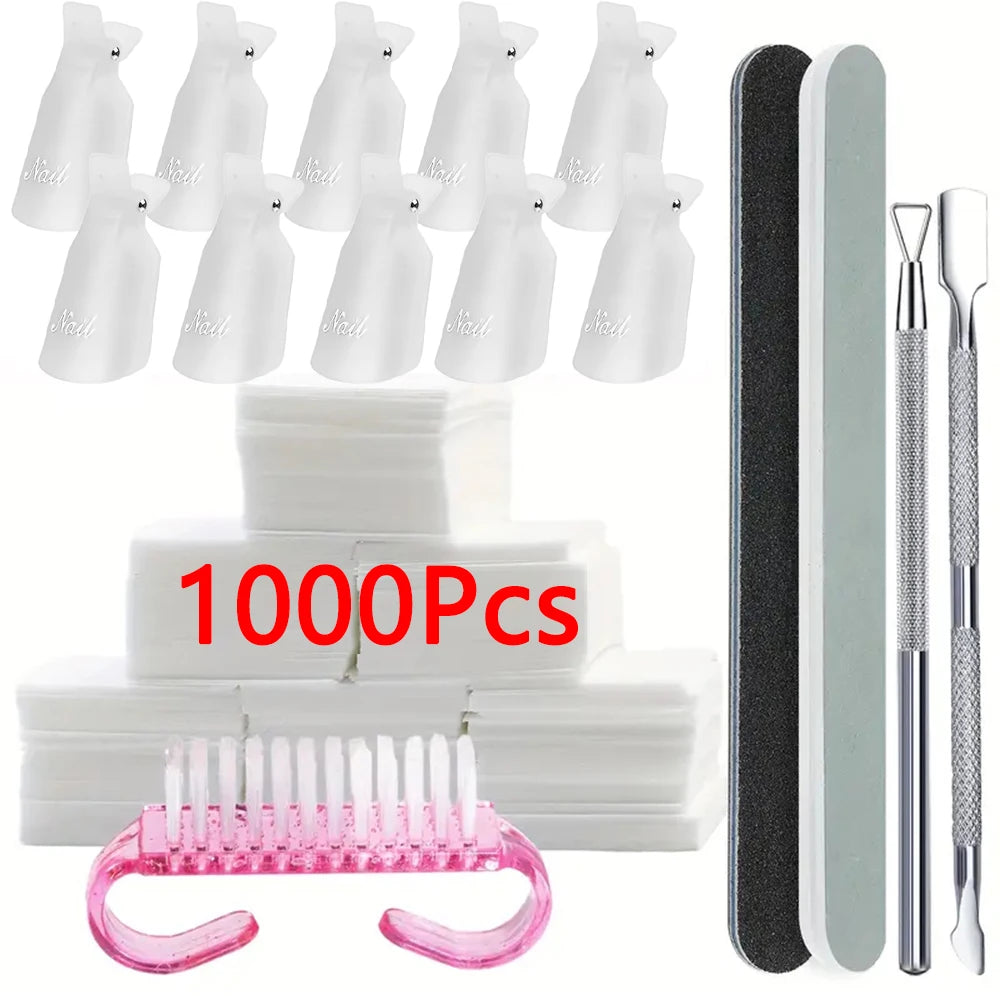 Reusable Soak Off Nail Gel Polish Remover Clips - 11