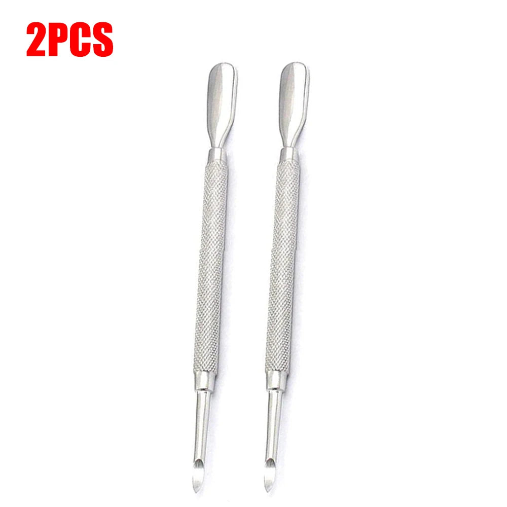 Dual-Ended Stainless Steel Cuticle Pusher and Nail Cleaner - 15