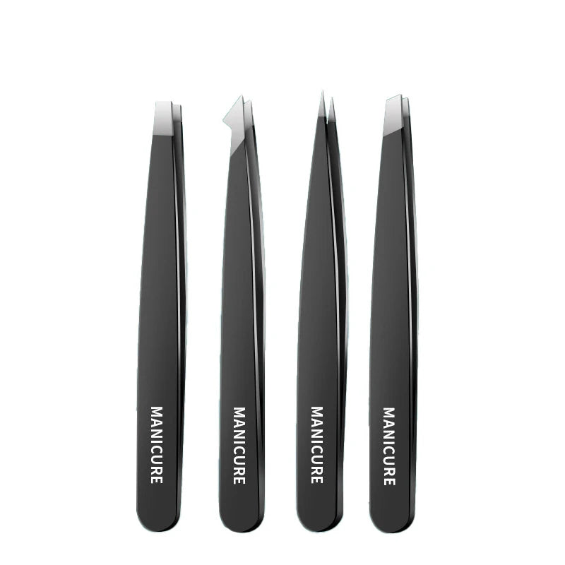 Precision Slanted Eyebrow Tweezers Set