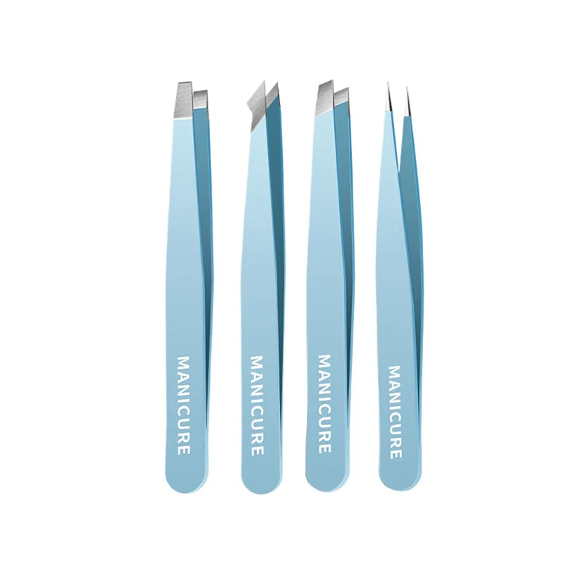 Precision Slanted Eyebrow Tweezers Set - 19