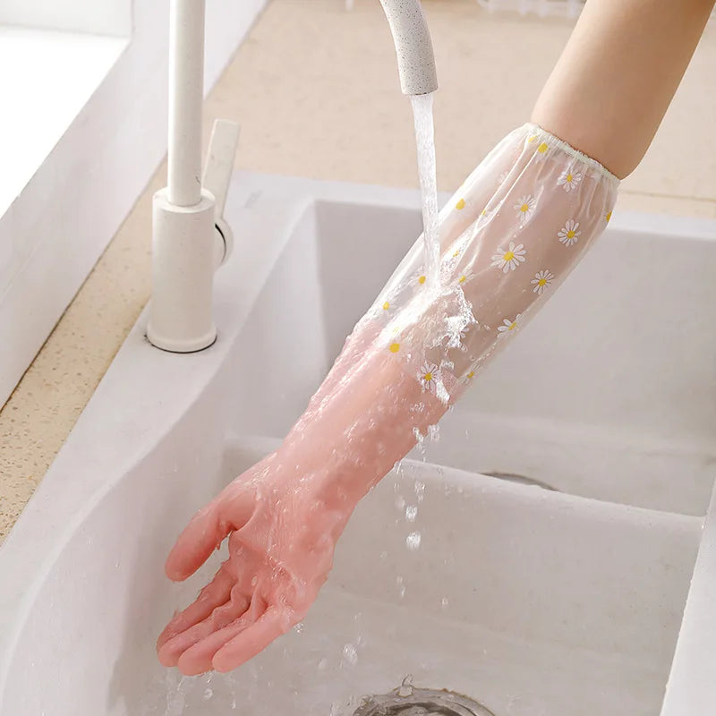 Extra-Long Waterproof Cleaning Gloves