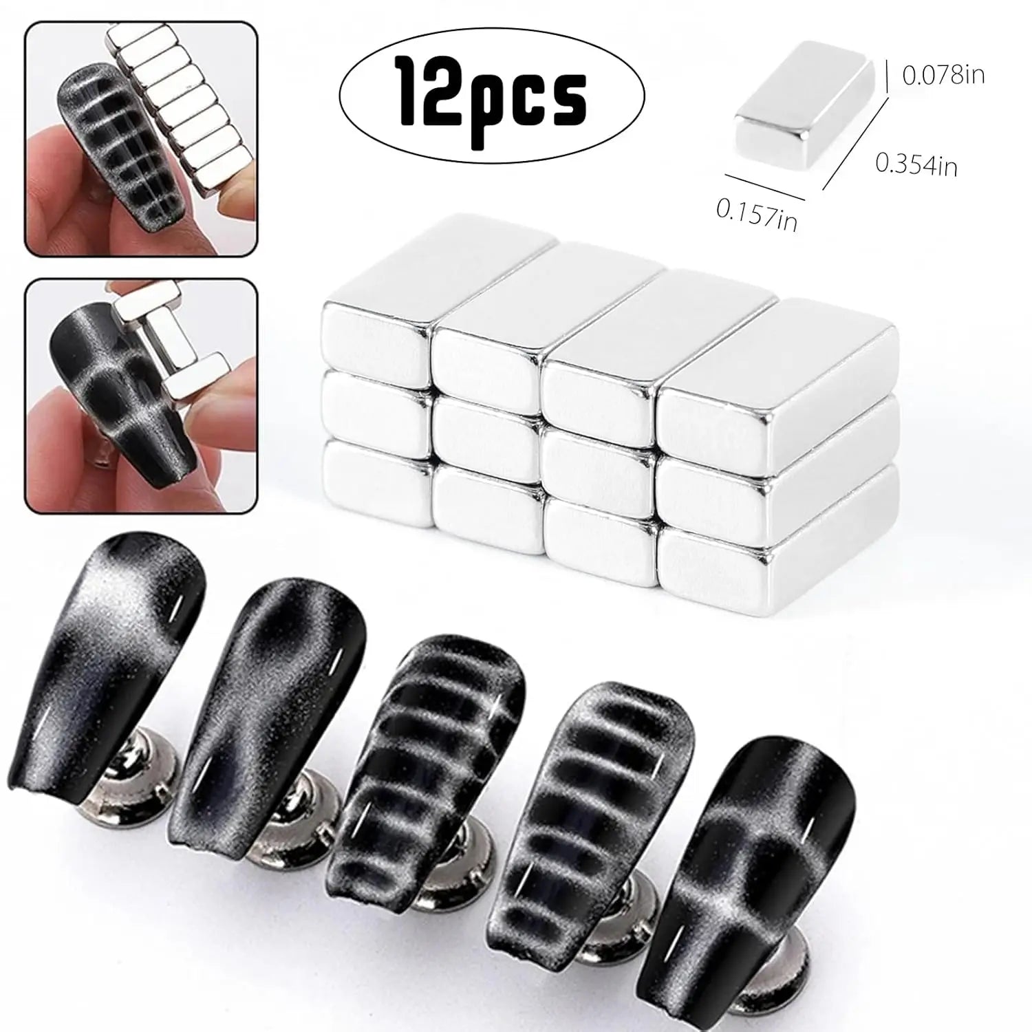 Professional Cat Eye Nail Art Magnet Set