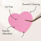 Lint-Free Heart Nail and Lash Cleaning Wipes