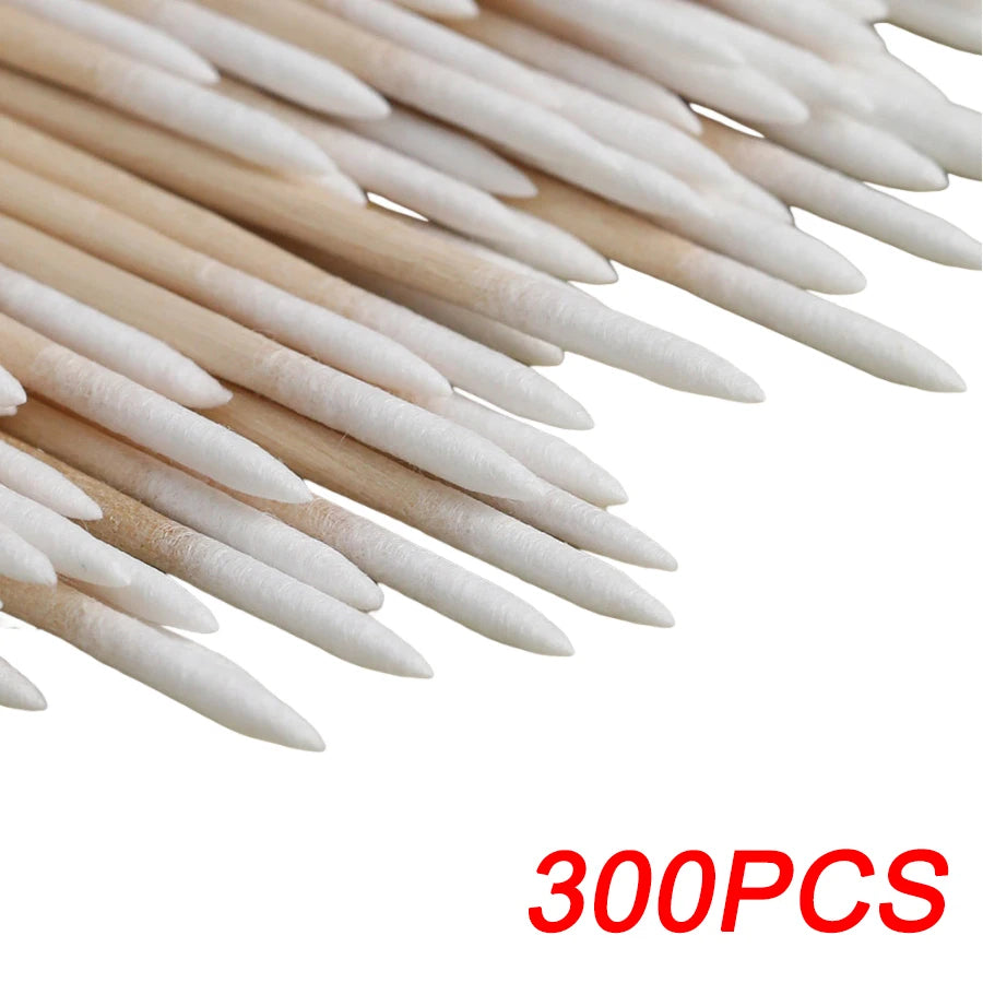 Pointed Precision Cotton Swabs for Nail Art and Makeup
