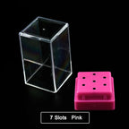Clear Nail Drill Bit Storage Case