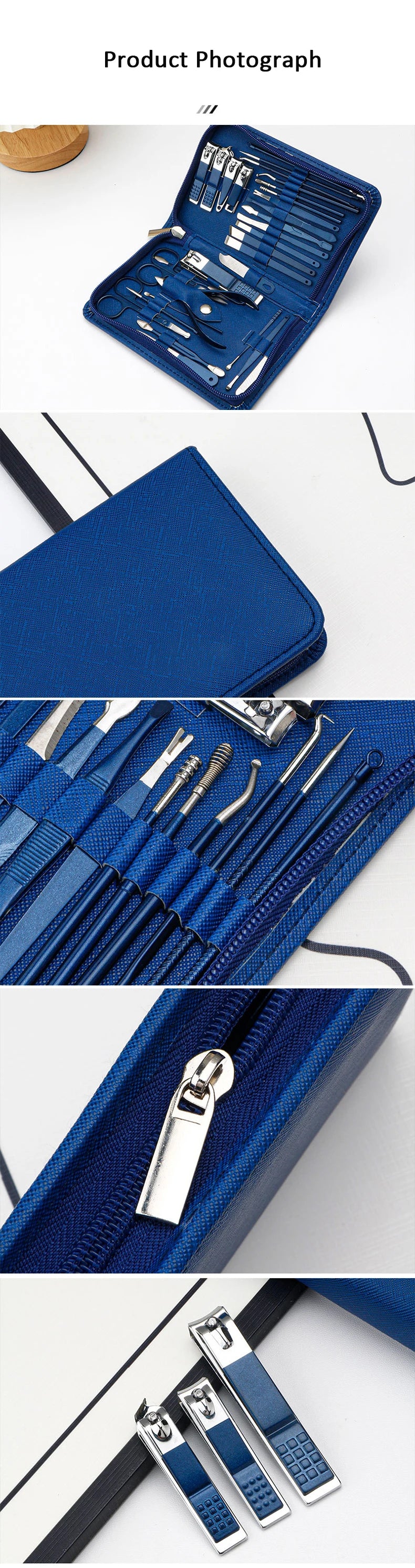 Professional Stainless Steel Manicure and Pedicure Grooming Kit
