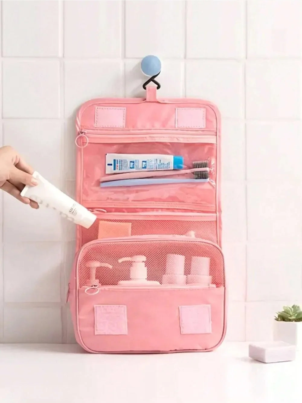 Portable Hanging Travel Toiletry and Makeup Organizer - 5
