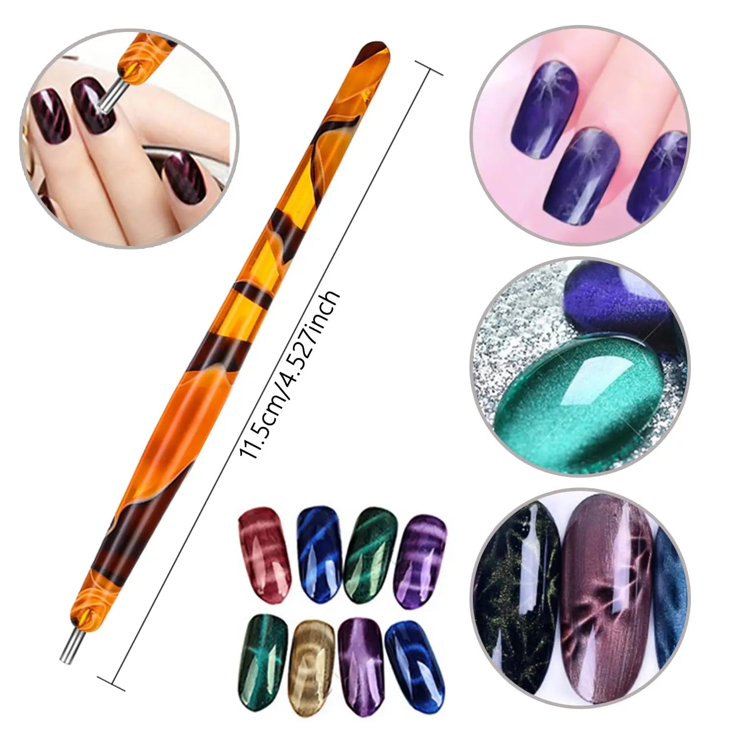 Magnetic Tool Set for 3D Cat Eye Nail Art - 11