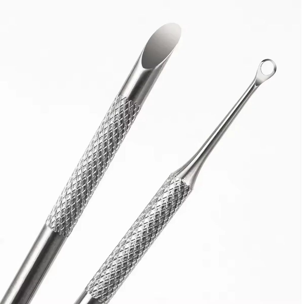 Double-Ended Stainless Steel Cuticle Pusher and Nail Cleaner