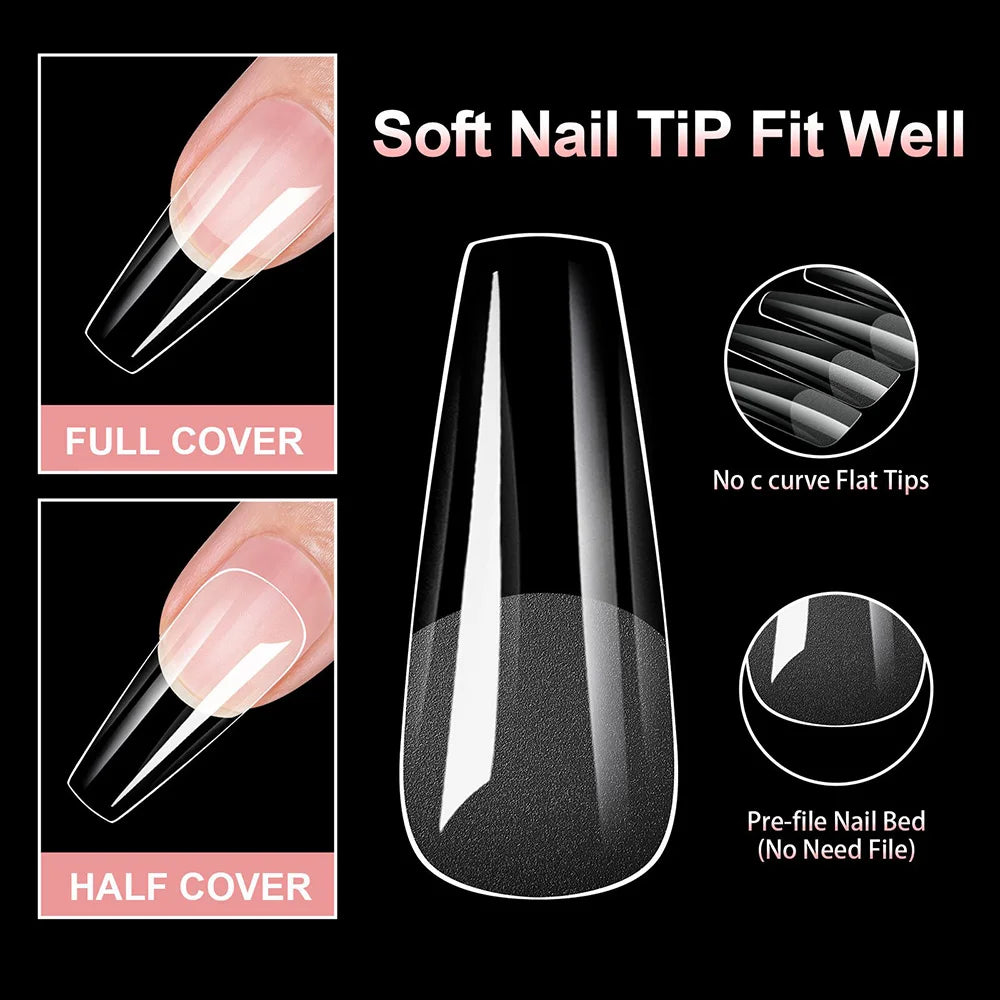Full Cover Press-On Nail Tips for Professional Manicure - 3