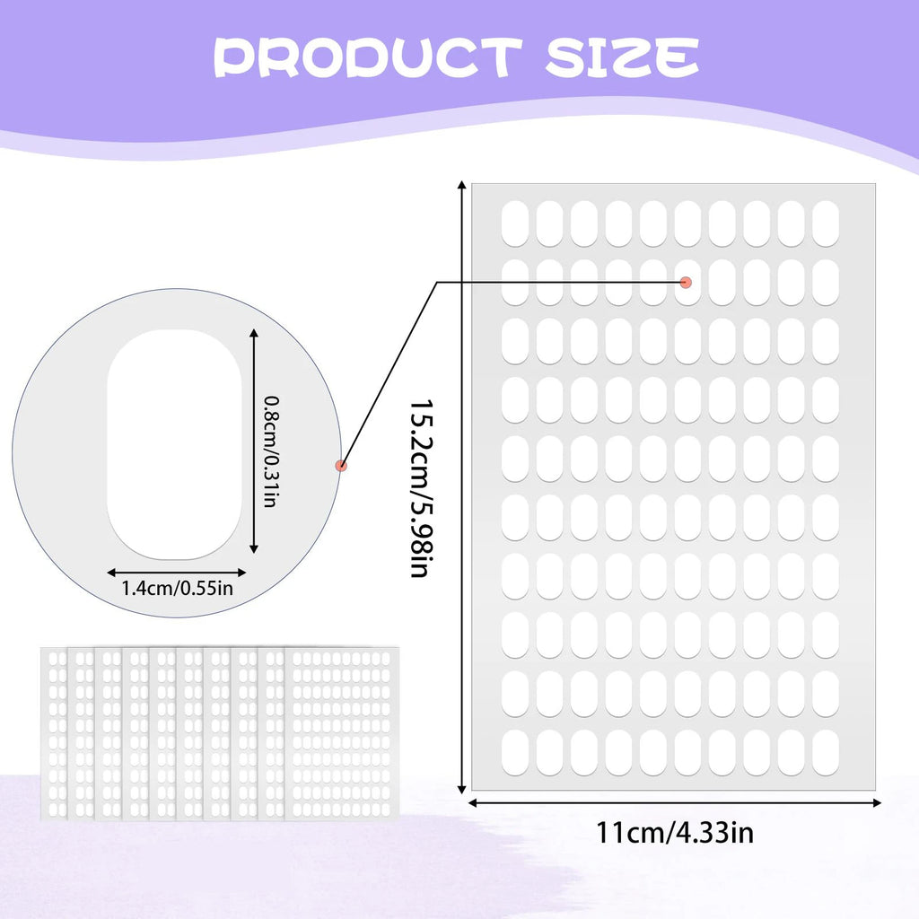Double-Sided Adhesive Tabs for Nail Art Display