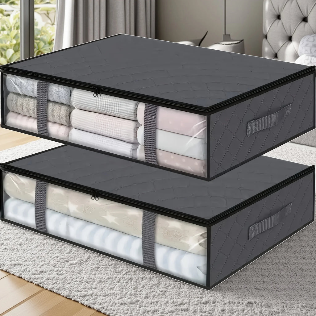 Foldable Under-Bed Storage Organizer for Bedding and Clothes