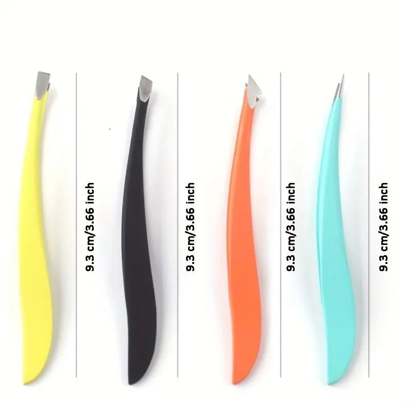 Professional Stainless Steel Eyebrow Tweezer Set - 5