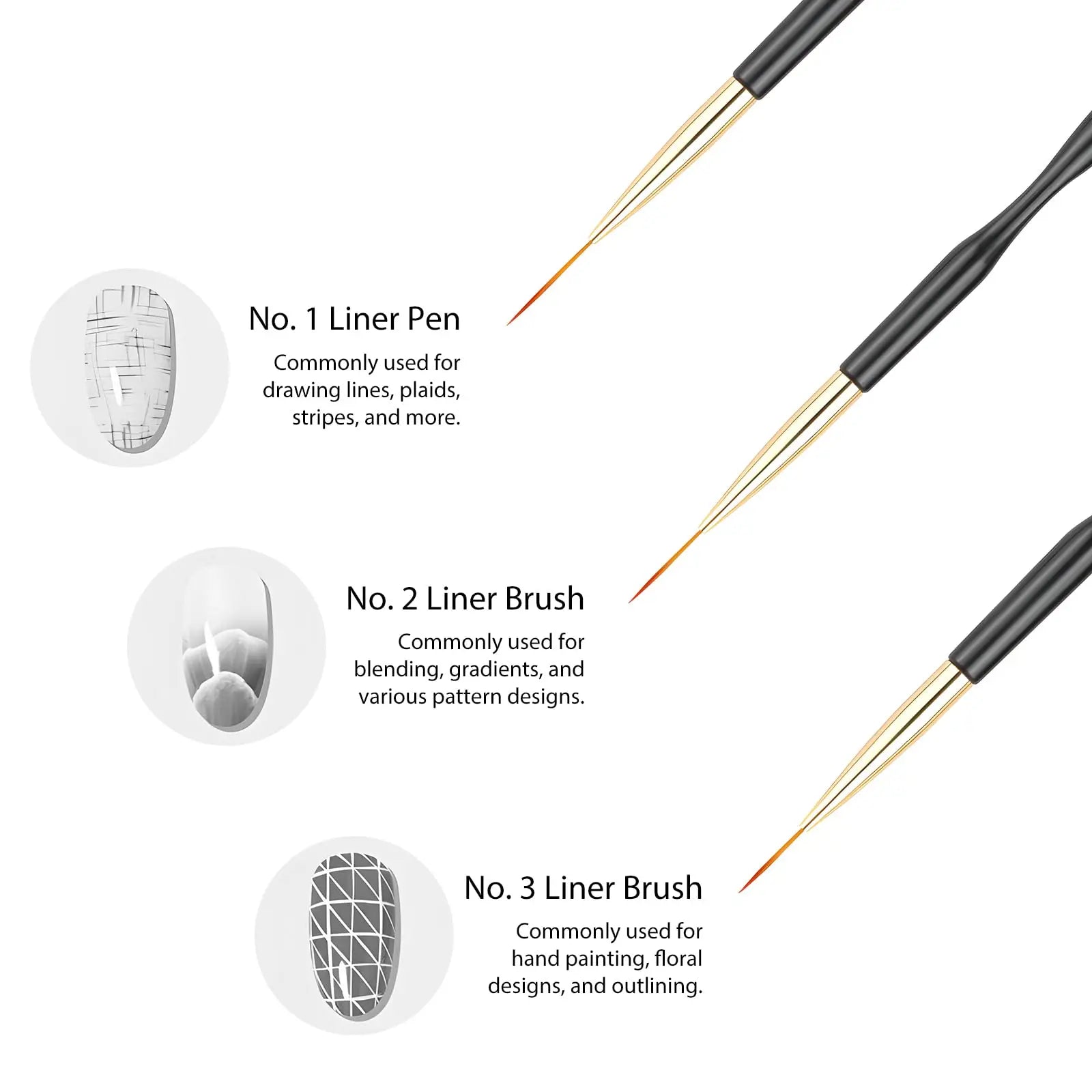 Dual-Ended Nail Art Brush Set for Professional Manicures