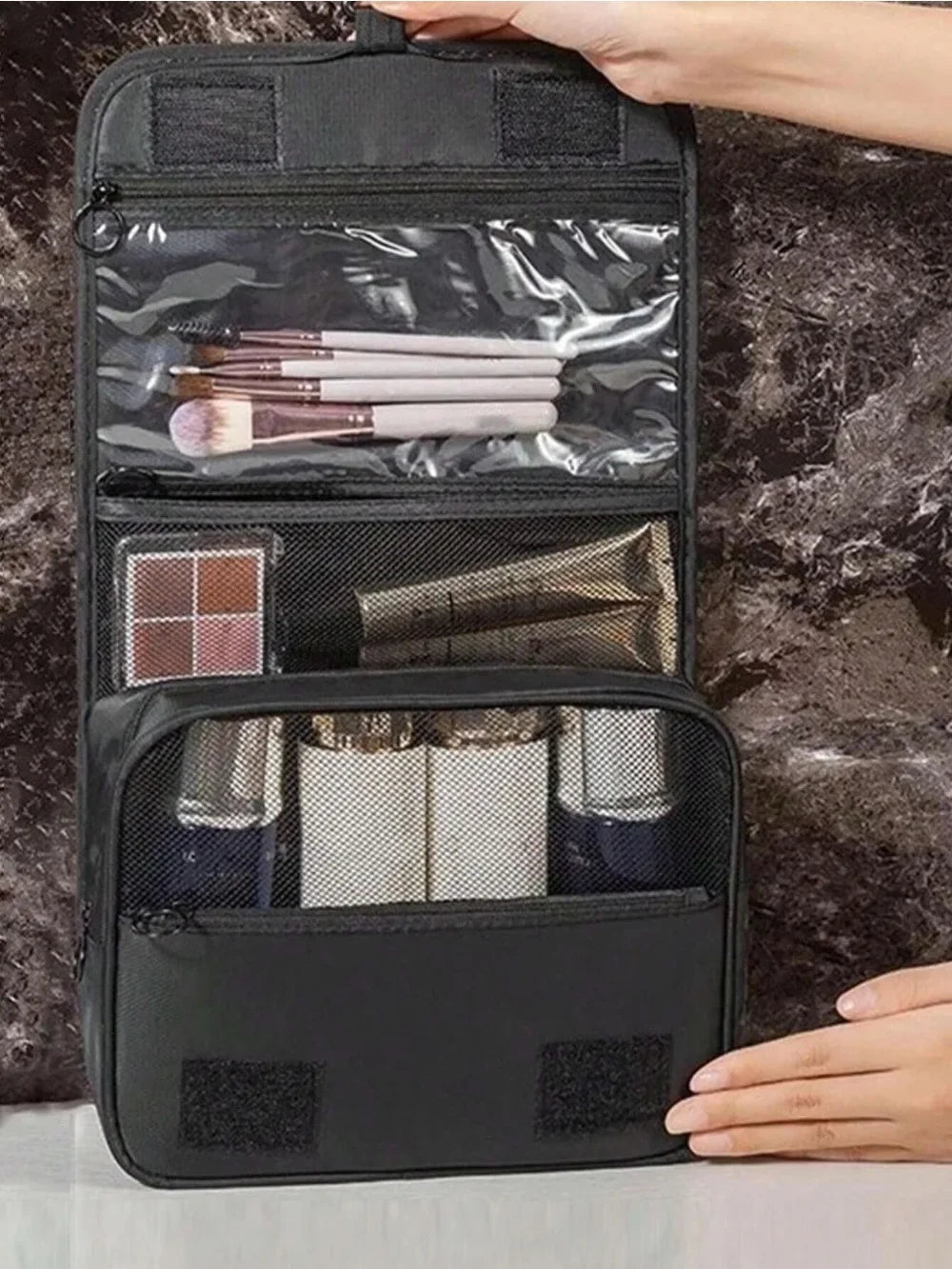 Portable Hanging Travel Toiletry and Makeup Organizer - 2