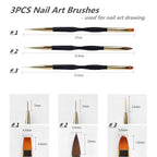Dual-Ended Nail Art Brush Set for Professional Manicures