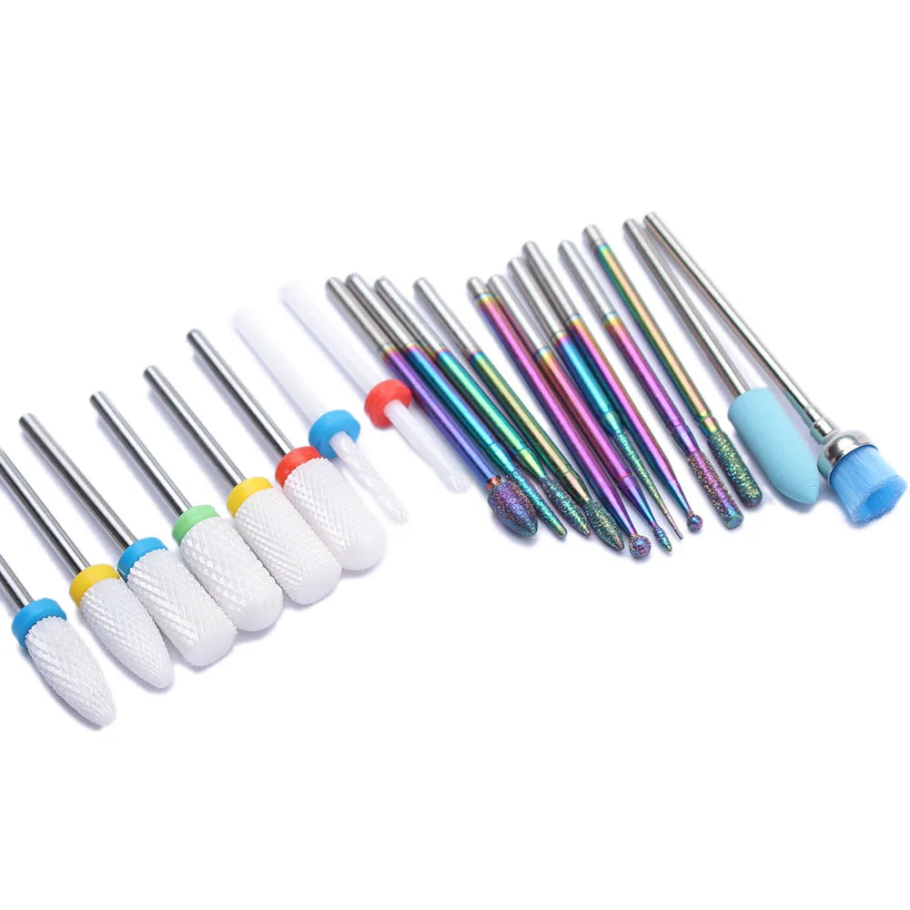 Professional Ceramic and Diamond Nail Drill Bit Set