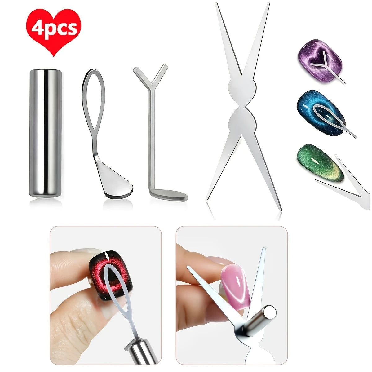 Magnetic Cat Eye Nail Art Shaping Tool Kit - 7