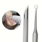Professional Stainless Steel Cuticle Pusher and Nail Cleaner