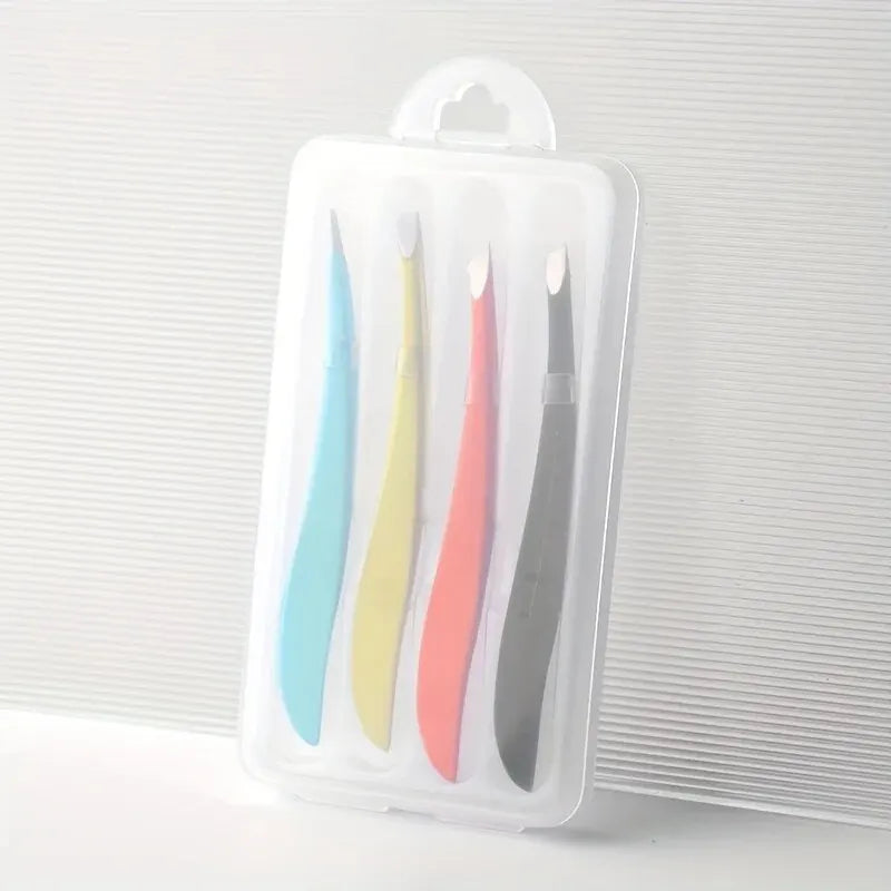 Professional Stainless Steel Eyebrow Tweezer Set