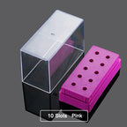 Clear Nail Drill Bit Storage Case