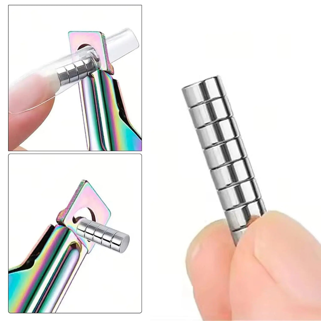 Magnetic Nail Art Guide and Length Measuring Tool