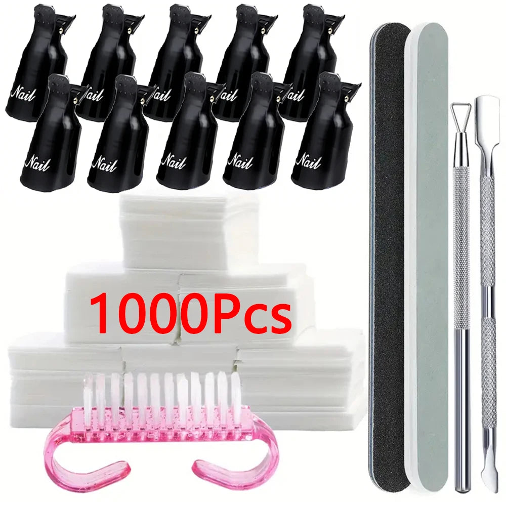 Reusable Soak Off Nail Gel Polish Remover Clips - 10