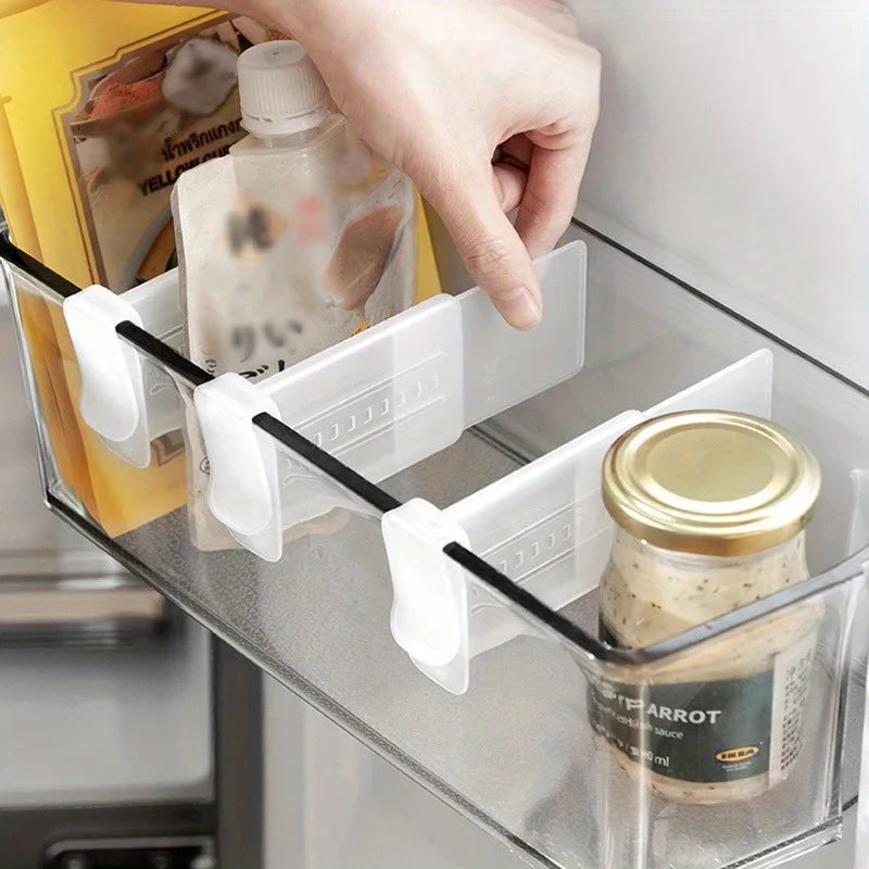Adjustable Refrigerator Shelf Organizer Dividers - 1