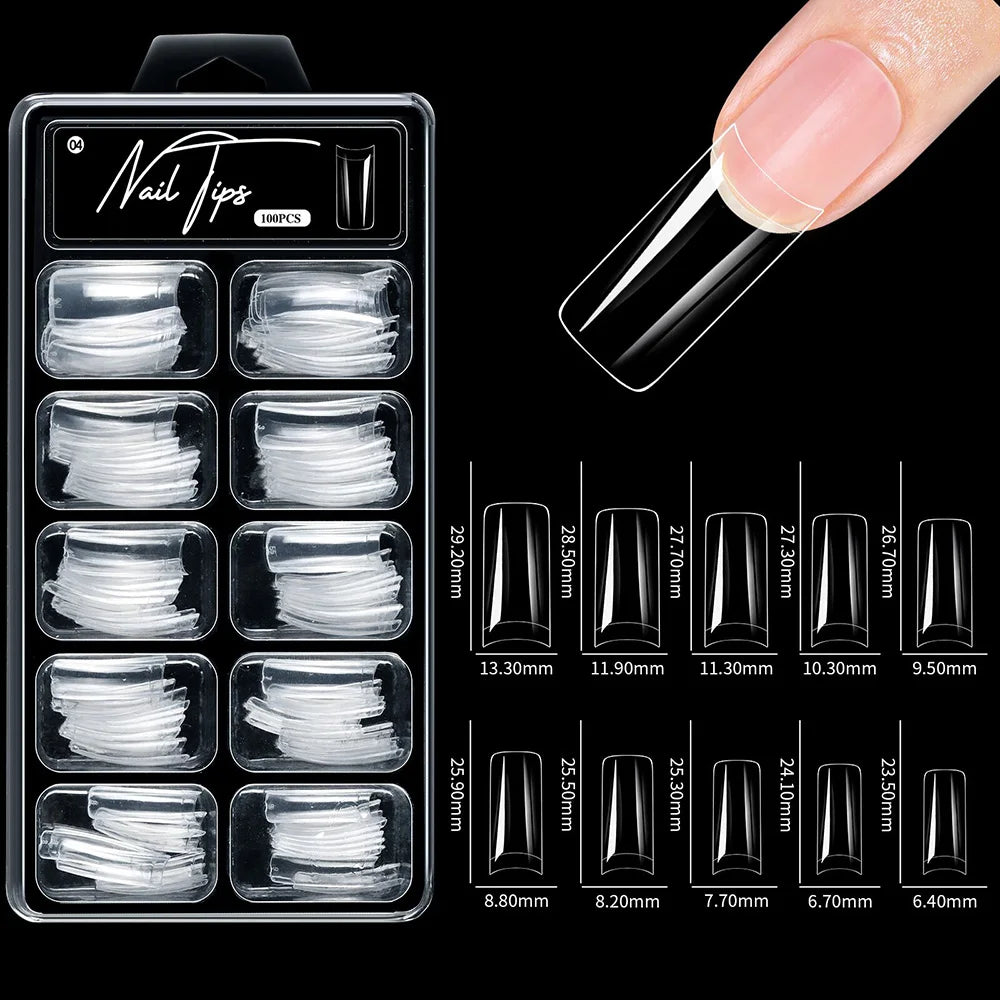 Full Cover Press-On Nail Tips for Professional Manicure