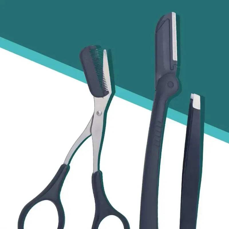 Professional Eyebrow Shaping Trimmer and Tweezer Set - 5