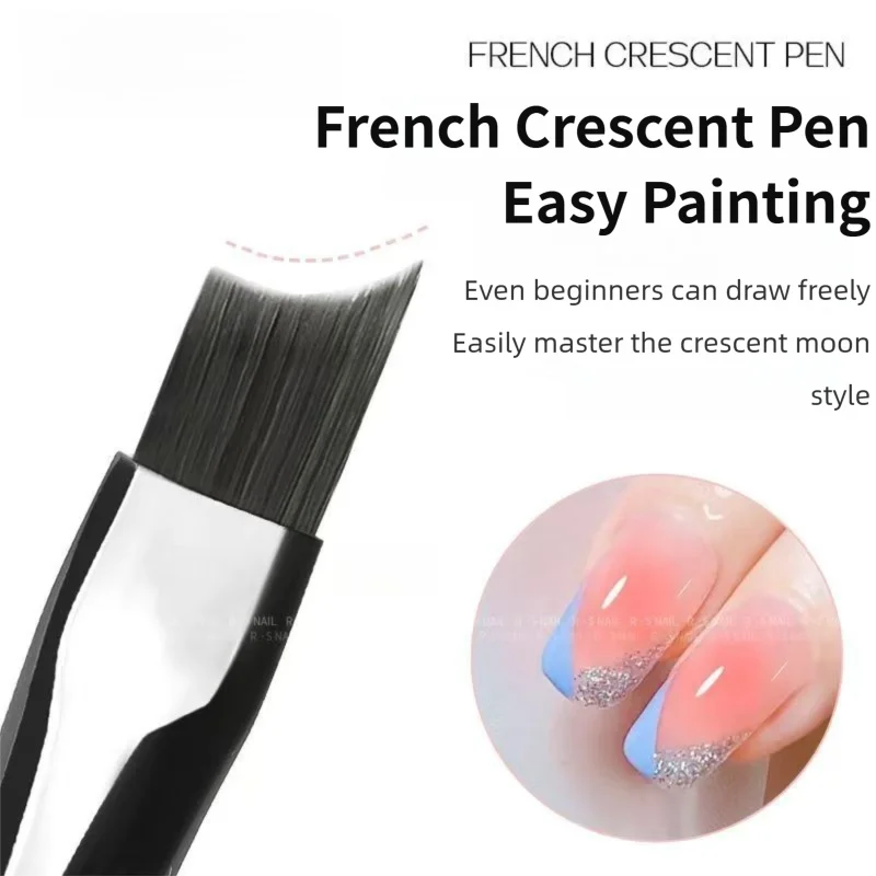 Professional French Tip Nail Art Brush for Perfect Manicures