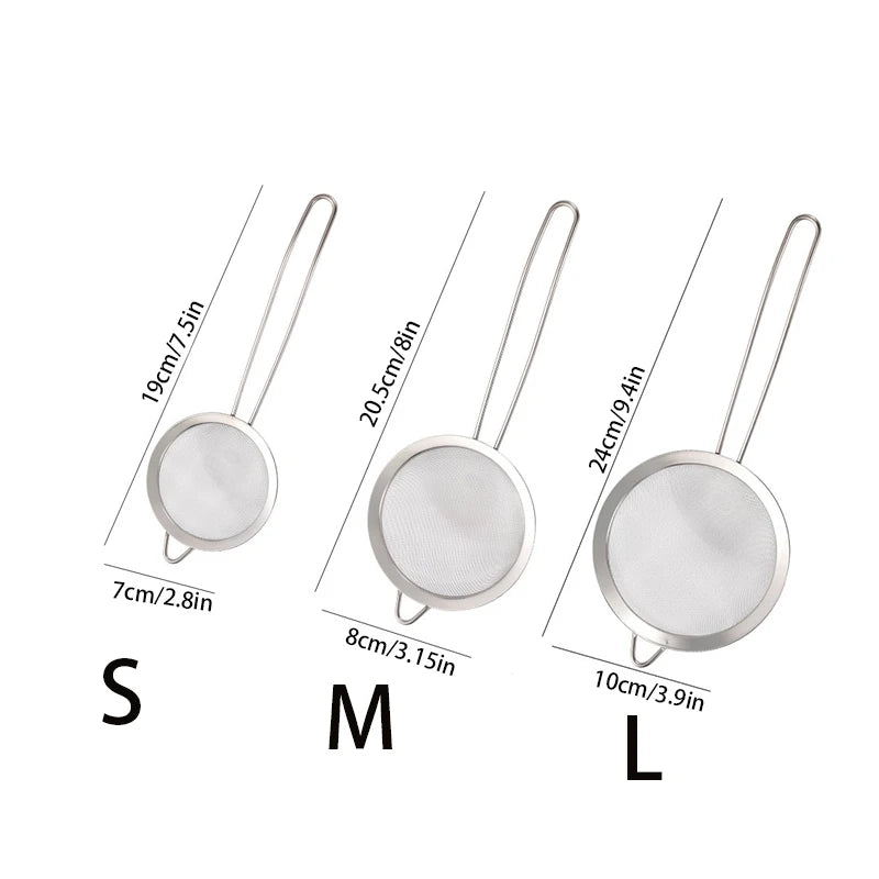 Stainless Steel Fine Mesh Kitchen Strainer Set