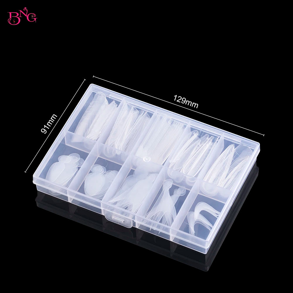 Dual Form Nail Extension Molds for Perfect Manicures - 8