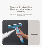 3-in-1 Glass and Window Cleaning Squeegee with Spray Bottle