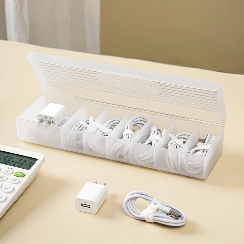 Desktop Cable and Charger Organizer Box - 2