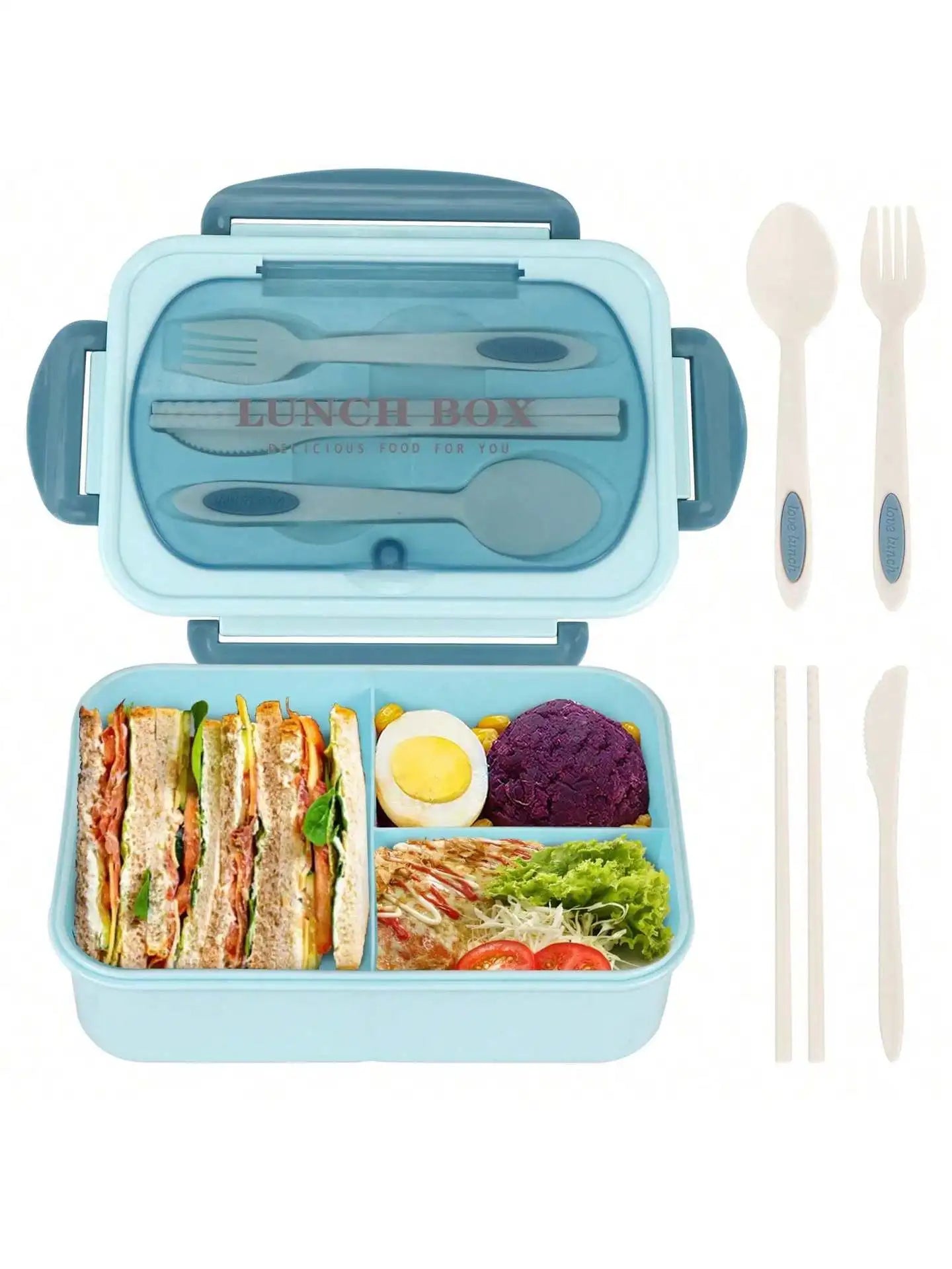 Leakproof 4-Compartment Bento Lunch Box - 8