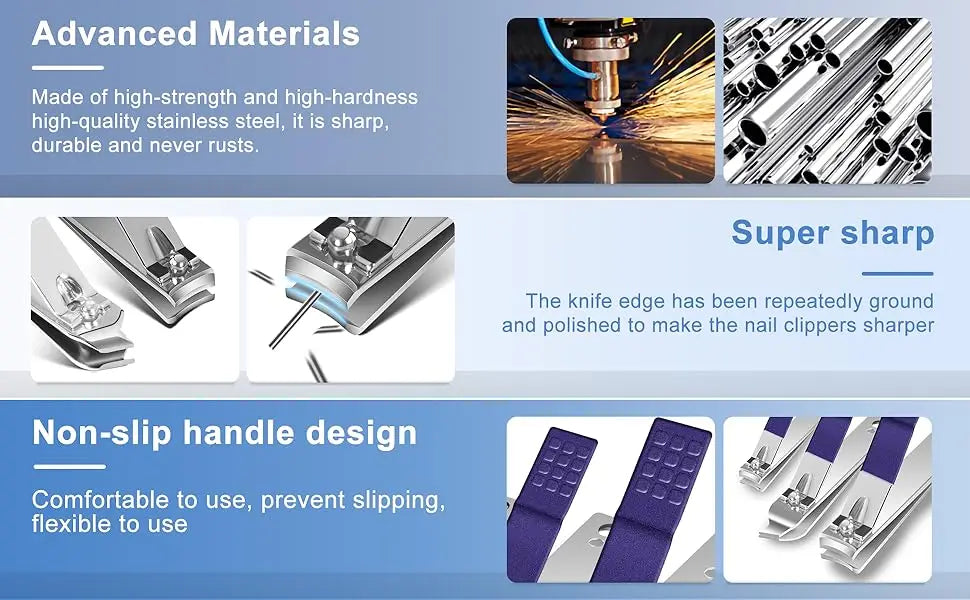 Professional Stainless Steel Manicure and Pedicure Grooming Set - 9