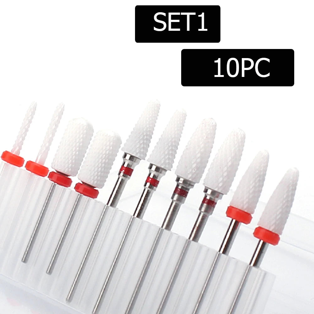 Professional Ceramic Nail Drill Bit Set for Manicure - 1