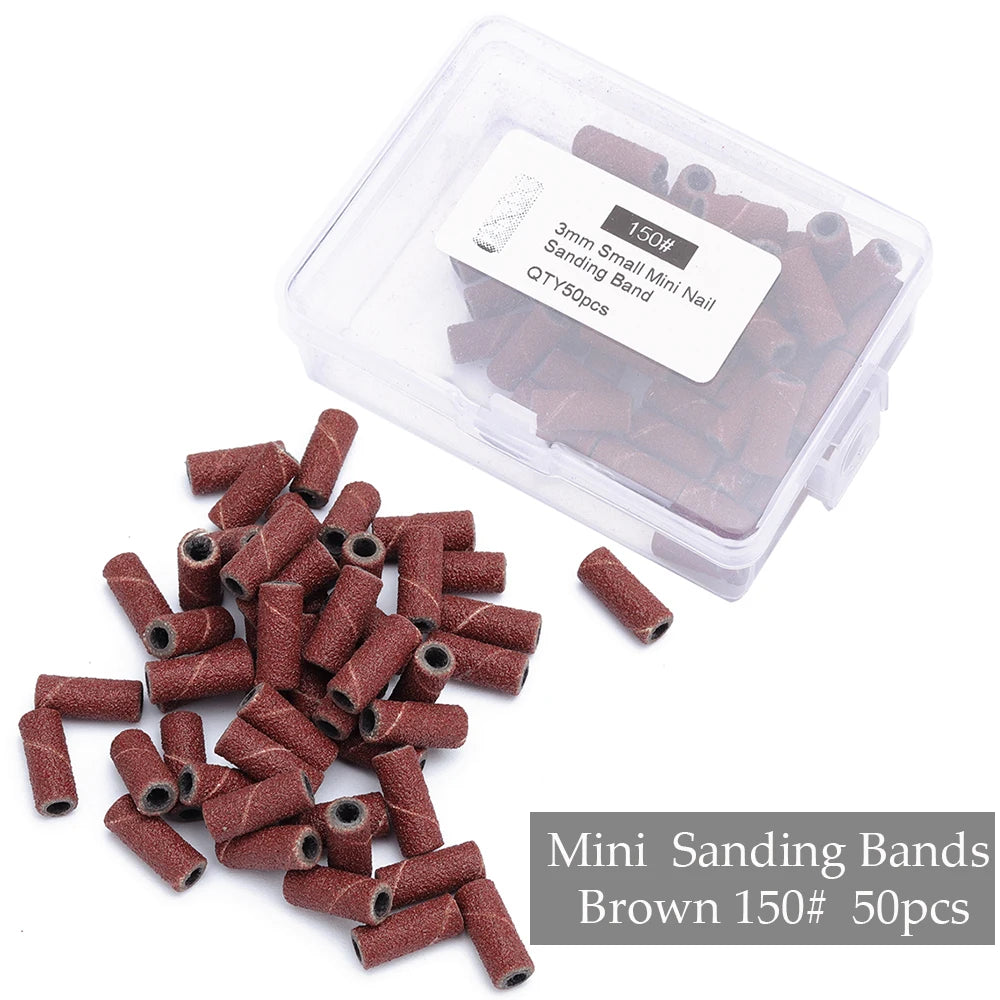 Professional Mini Nail Sanding Bands for Electric Drill - 32