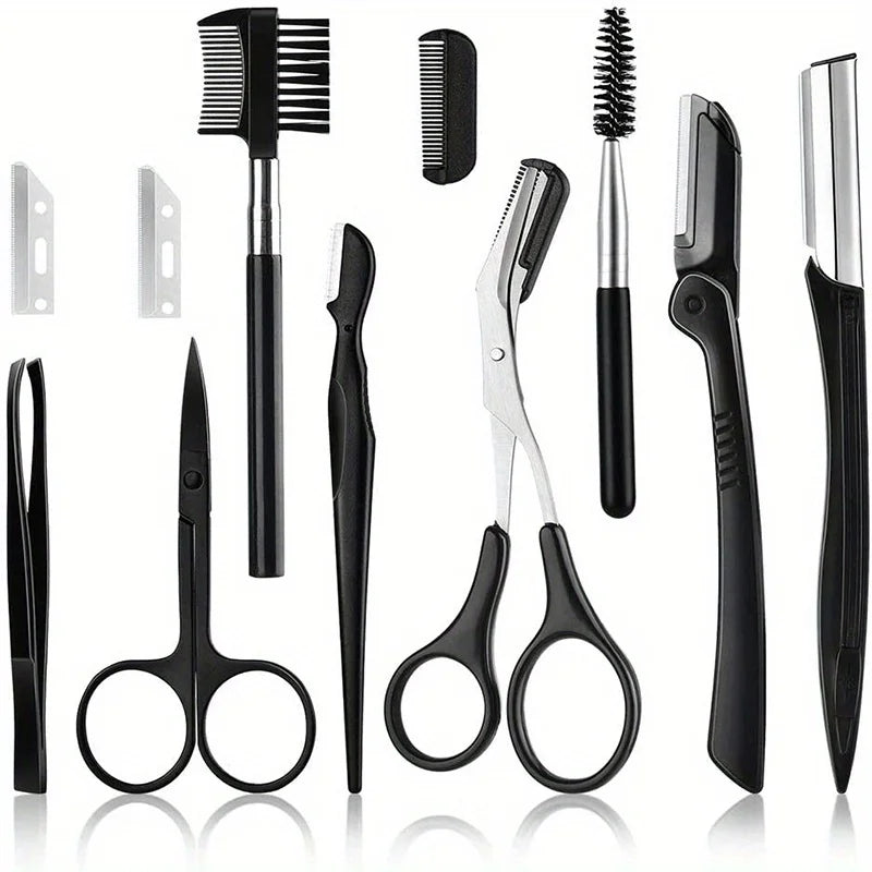 Professional Eyebrow Grooming and Facial Hair Trimmer Set