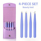 Precision Stainless Steel Eyebrow Tweezer Set