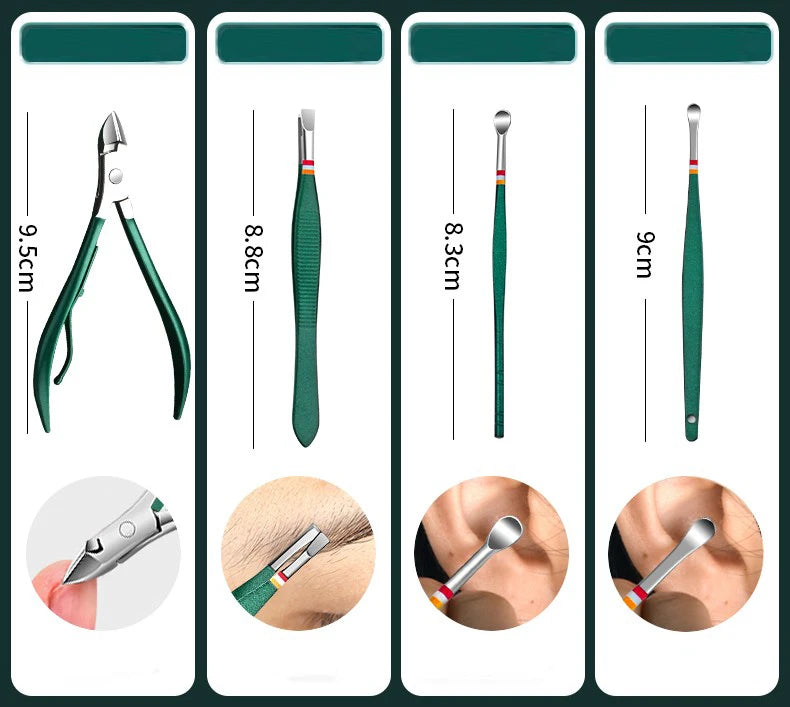 Professional Stainless Steel Manicure Grooming Set - 30