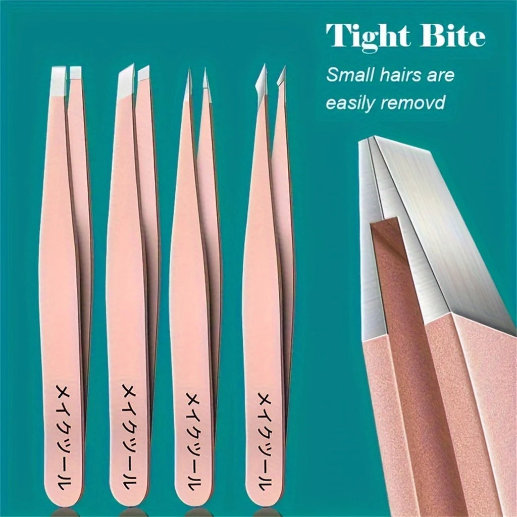 Professional Precision Eyebrow Tweezer Set
