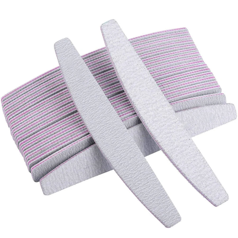 Professional Half Moon Nail File and Buffer Set