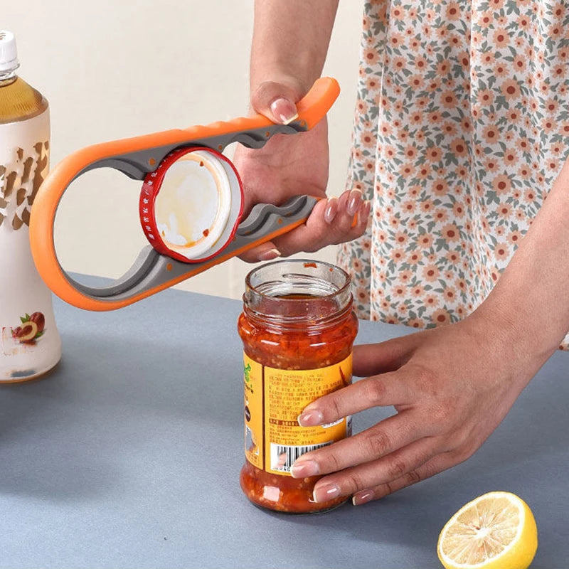 Multifunctional 4-in-1 Easy Grip Jar and Bottle Opener