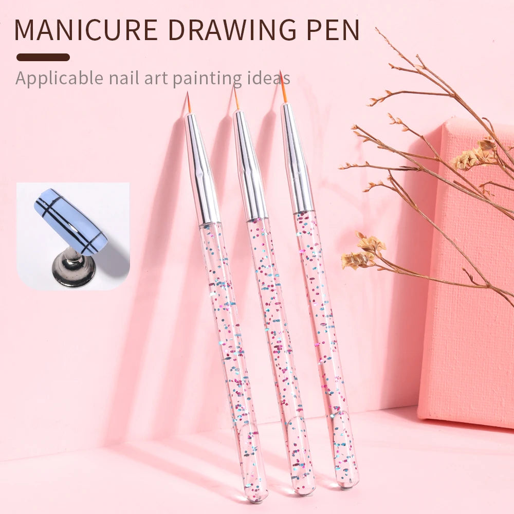 Professional Nail Art Liner Brush Set for DIY Designs