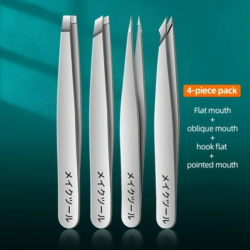 Professional Precision Eyebrow Tweezer Set
