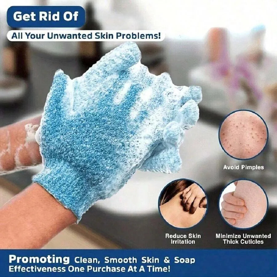 Reversible Exfoliating Shower Bath Gloves