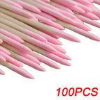 Pointed Precision Cotton Swabs for Nail Art and Makeup